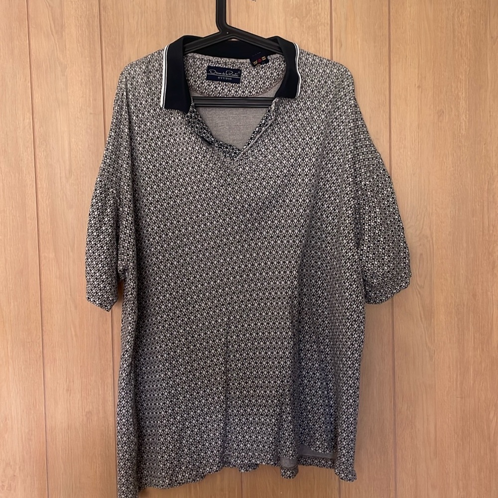 OACAR DE LA RENTA - VINTAGE - MENS GRANDFATHERYLY POLO